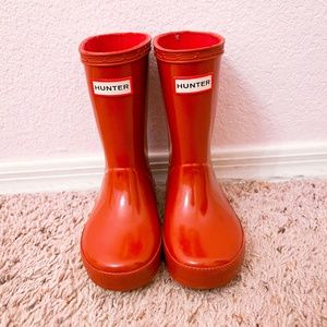 Hunter red rain boots